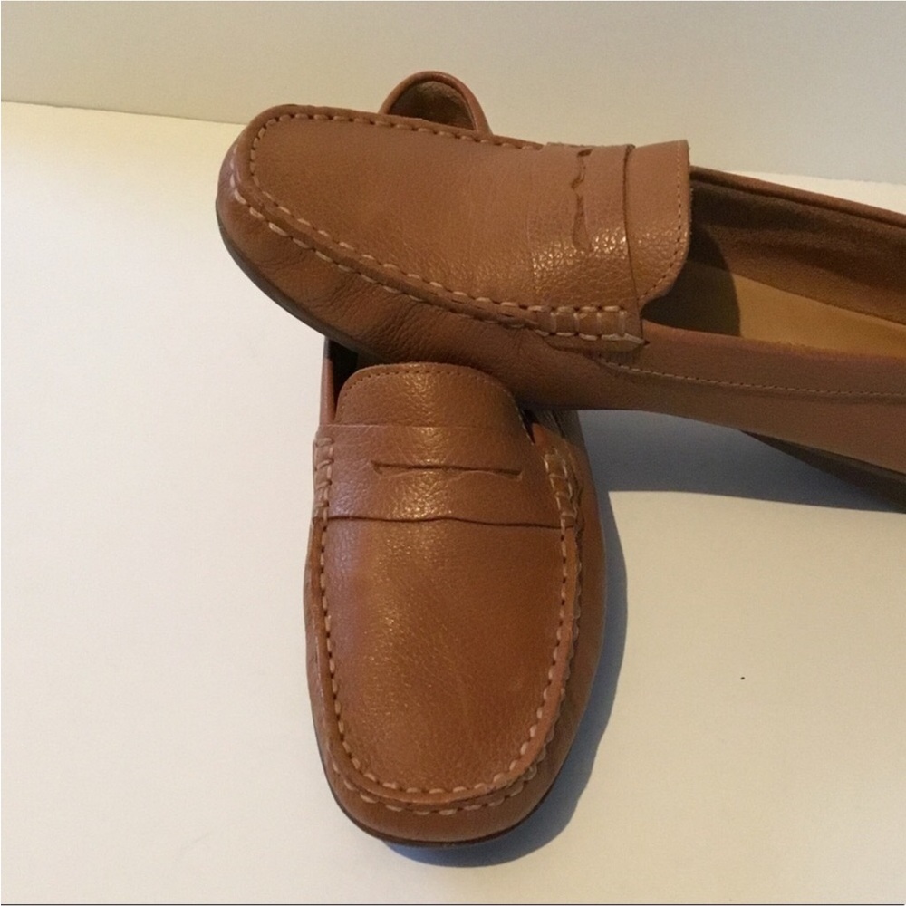 OLIVER GRANT LEATHER LOAFERS SOME BED FOOT CUSHION RUBBER SOLE EURO SIZE 38 - Picture 4 of 15